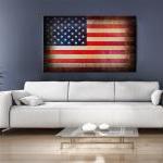 16x10 Digital Printed Canvas Old Usa Flag To Your..