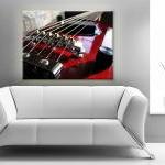 15x11 Digital Printed Canvas Claret Guitar To Your..