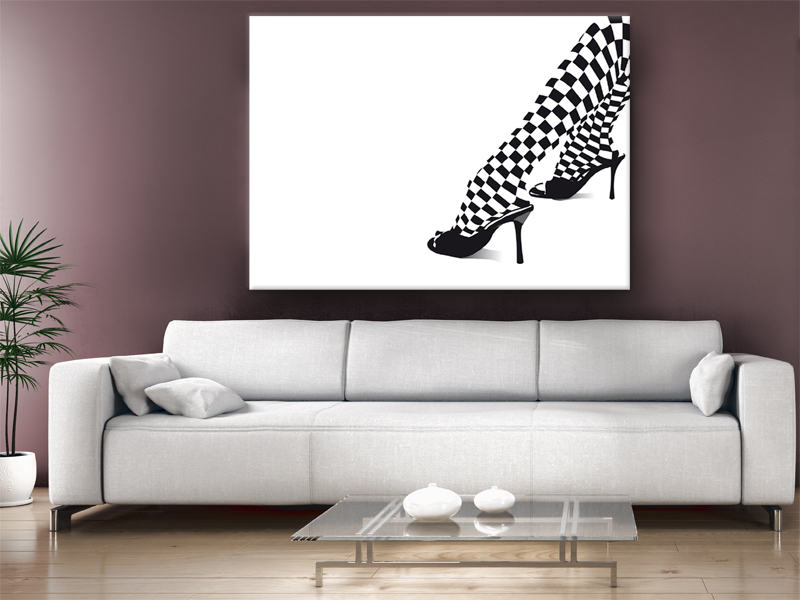 15x11 Digital Printed Canvas Female Legs Wall Photo (size: 15x11 Inch Plus Border).